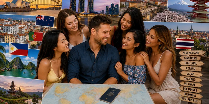 Best countries for Australian men to date internationally
