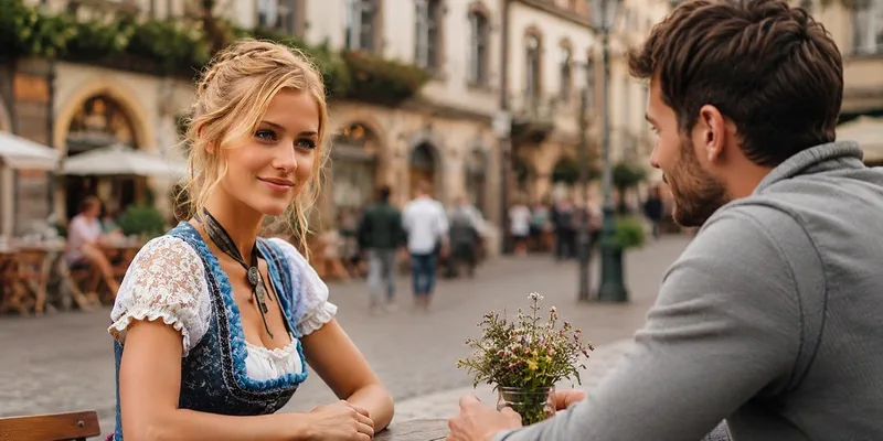 First meeting plan abroad for a German man