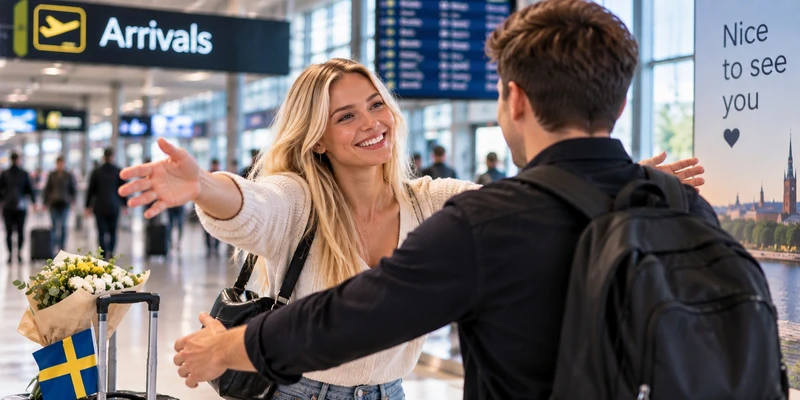 First trip to meet a foreign girlfriend from Sweden