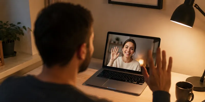 Video routine in a long-distance relationship