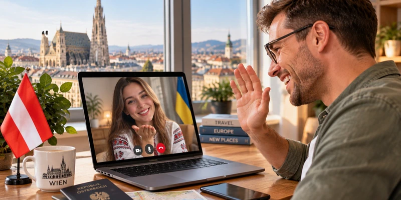 Austrian man meeting Ukrainian women through online dating
