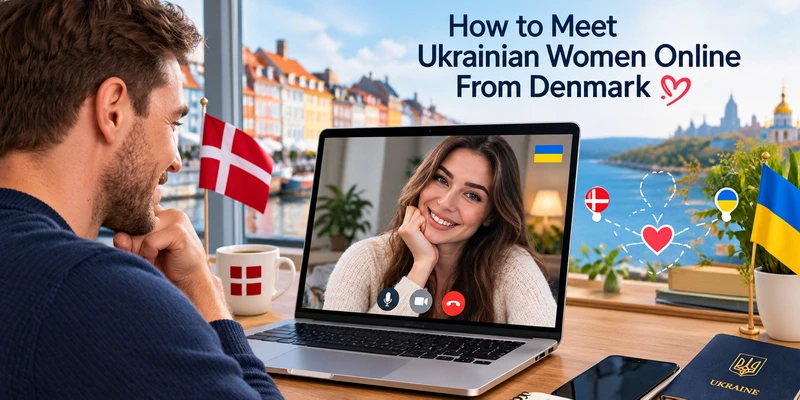 Danish man learning how to meet Ukrainian women online from Denmark