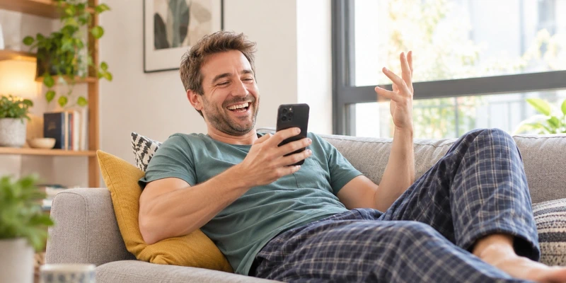 New Zealand man having a video call with a Ukrainian woman