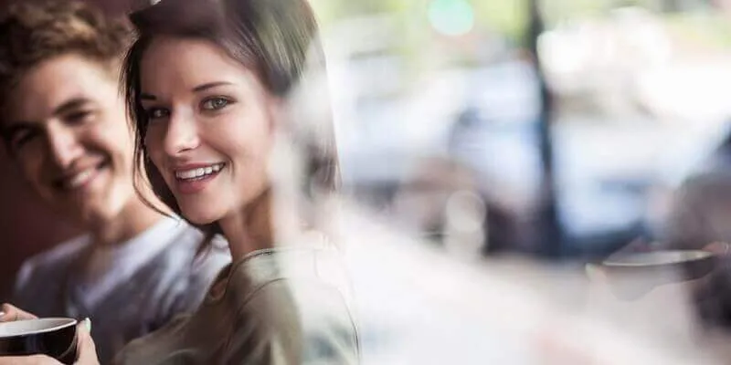 woman smiling in a supportive relationship
