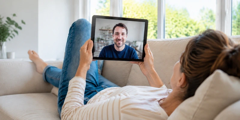 Video chat routine for Dutch men in long-distance relationships