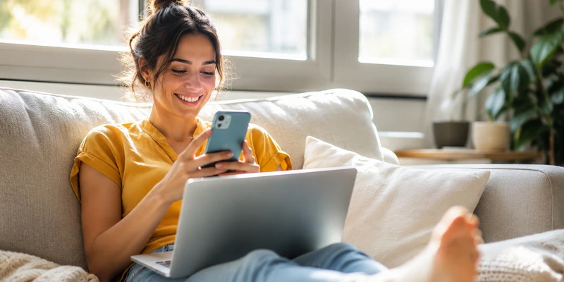 Video communication before an international couple plans another meeting