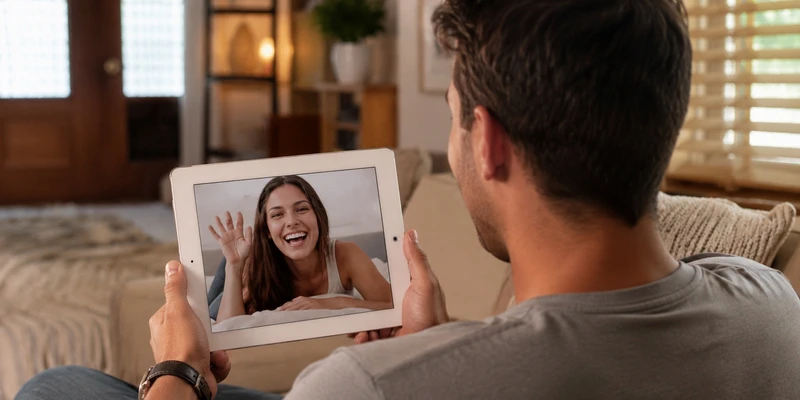 Getting acquainted through an international video conversation