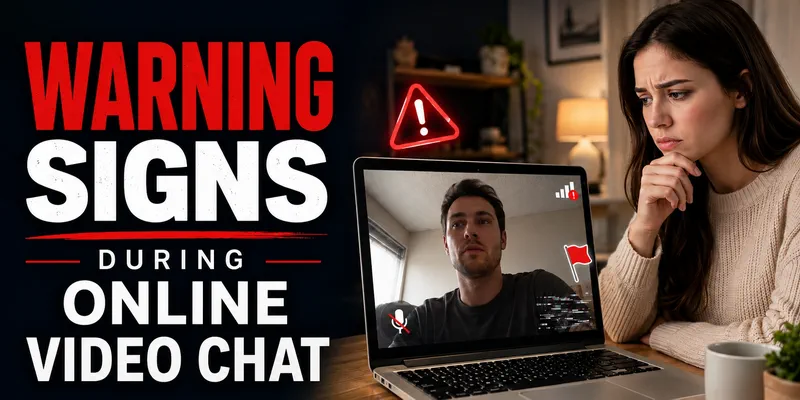 Warning signs during online video chat