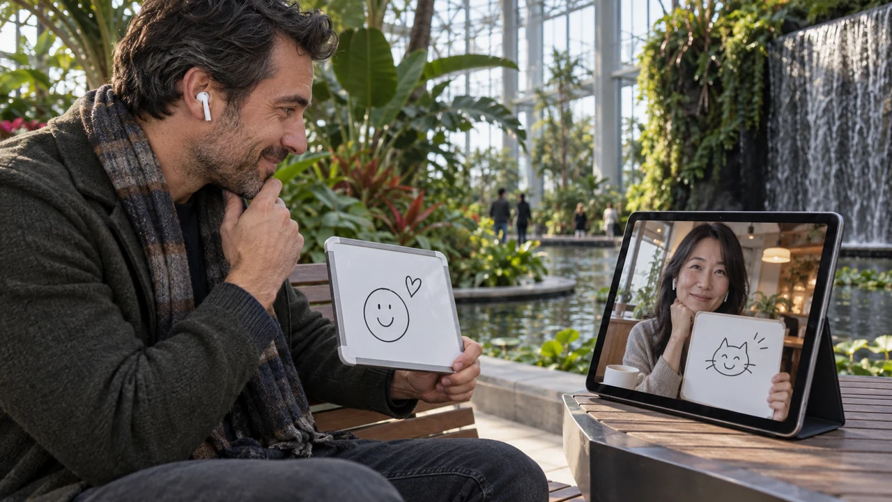 Canadian man and Japanese woman using simple visual cues during video dating