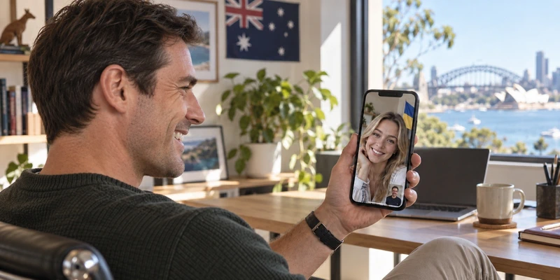 Video chat with Ukrainian women from Australia