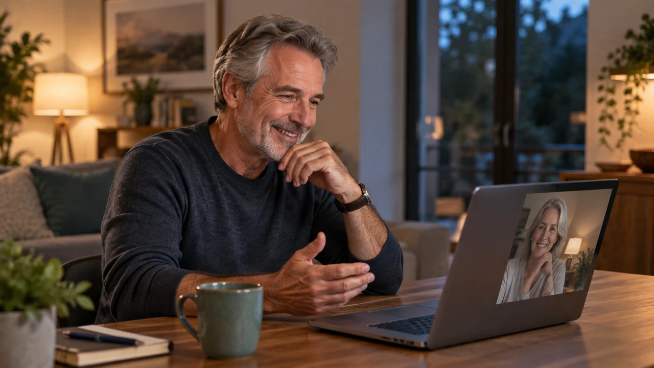 Video dating for men over 50 preparing for a first call