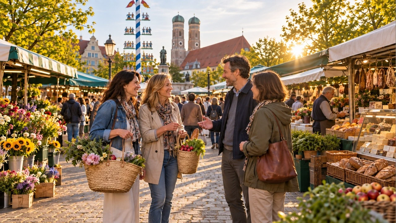 Viktualienmarkt Munich — social market square where locals gather daily