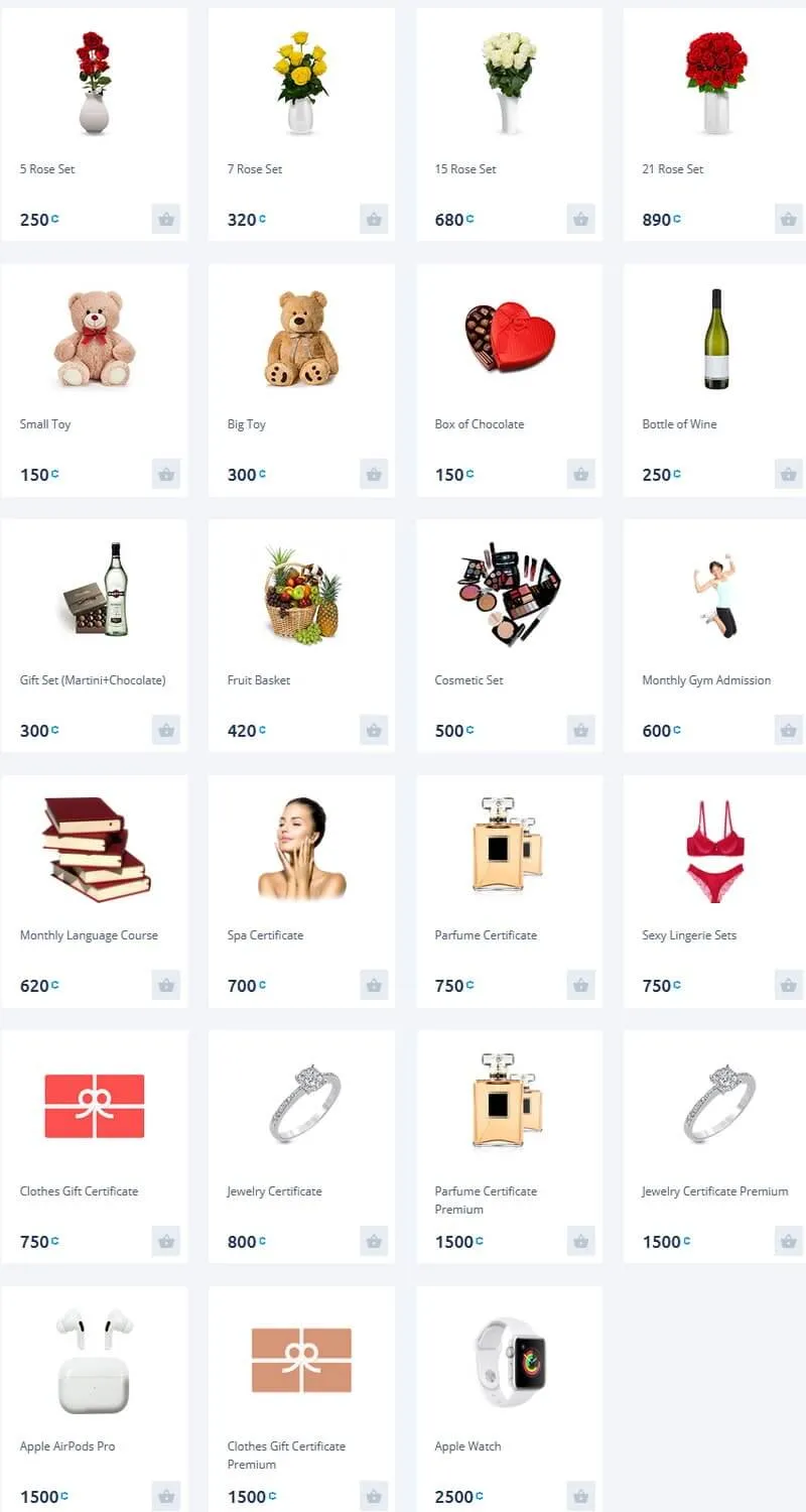 LadaDate gifts and communication features