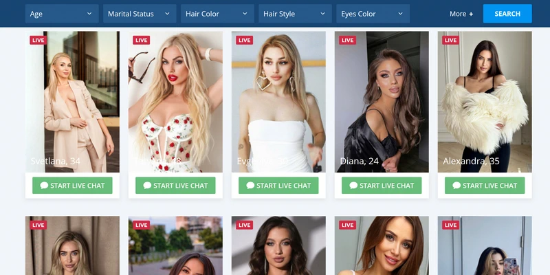 Browse Ukrainian women profiles on LadaDate dating platform