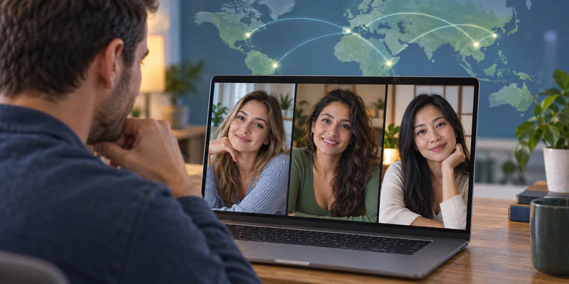 International video dating with women from Ukraine, Latin America, and Asia on LadaDate
