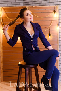 International beautiful girl anna from kharkov with Dark Brown hair age 23