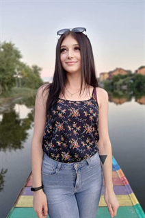 Ukrainian mail order bride marina from dnepr with Black hair age 21