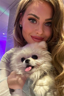 Jolie fille tatyana de washington avec Blond cheveux, âge 32