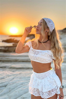 Perfect woman olga from koh samui with Blonde hair age 35