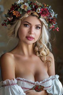 Superbe femme ukrainienne svetlana de kharkov aux cheveux Blond, age 50