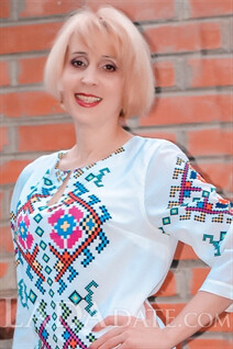 Ukraine girl ludmila from poltava with Blonde hair age 51