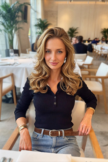 Perfect woman olga from haarlem with Blonde hair age 49