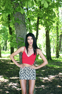 Modèle fille ukrainienne alina de kremenchuk avec Brunette cheveux, âge 30
